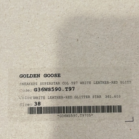 Golden Goose GGDB Superstar Red Glitter Star Silver Sneakers Sz 38 US 8 Women’s - Picture 4 of 16